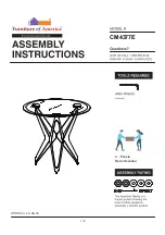 Preview for 1 page of Furniture of America CM4377E Assembly Instructions Manual