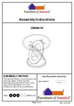 Preview for 1 page of Furniture of America CM4401E Assembly Instructions Manual