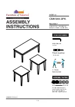 Preview for 1 page of Furniture of America CM4544-3PK Assembly Instructions Manual