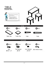 Preview for 5 page of Furniture of America CM4544-3PK Assembly Instructions Manual