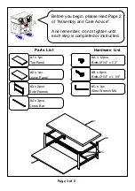 Preview for 3 page of Furniture of America CM4618C Assembly Instructions