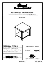 Preview for 1 page of Furniture of America CM4618E Assembly Instructions