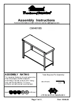 Preview for 1 page of Furniture of America CM4618S Assembly Instructions