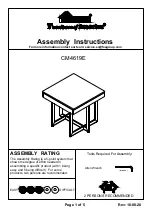 Furniture of America CM4619E Assembly Instructions preview