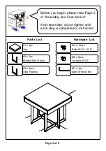 Preview for 3 page of Furniture of America CM4619E Assembly Instructions