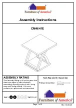 Preview for 1 page of Furniture of America CM4641E Assembly Instructions