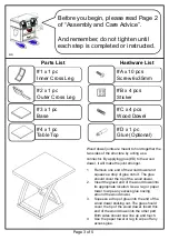 Preview for 3 page of Furniture of America CM4641E Assembly Instructions