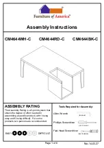 Preview for 1 page of Furniture of America CM4644WH-C Assembly Instructions Manual