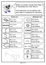 Preview for 3 page of Furniture of America CM4644WH-C Assembly Instructions Manual