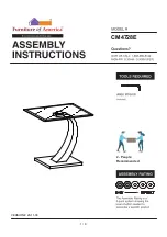 Preview for 1 page of Furniture of America CM4728E Assembly Instructions Manual