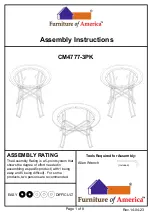 Preview for 1 page of Furniture of America CM4777-3PK Assembly Instructions Manual