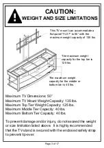 Предварительный просмотр 3 страницы Furniture of America CM5003-TV Assembly Instructions Manual