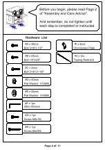 Preview for 4 page of Furniture of America CM5011-PCR Assembly Instructions Manual