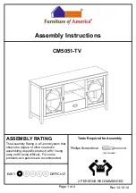 Furniture of America CM5051-TV Assembly Instructions preview