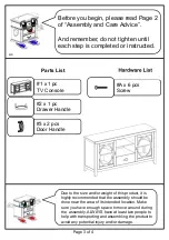 Предварительный просмотр 3 страницы Furniture of America CM5051-TV Assembly Instructions