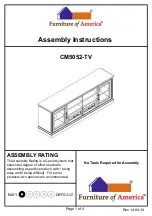 Preview for 1 page of Furniture of America CM5052-TV Assembly Instructions