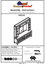 Preview for 1 page of Furniture of America CM5233 Assembly Instructions Manual