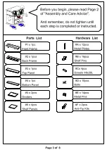Preview for 3 page of Furniture of America CM5822-TV Assembly Instructions Manual