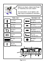 Preview for 3 page of Furniture of America CM6145SF-VN Assembly Instructions