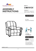 Preview for 1 page of Furniture of America CM6191CH Assembly Instructions Manual