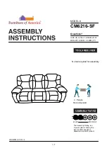 Preview for 1 page of Furniture of America CM6216-SF Assembly Instructions Manual