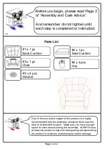 Preview for 3 page of Furniture of America CM6266BL-CH Assembly Instructions