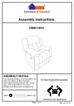 Preview for 1 page of Furniture of America CM6314CH Assembly Instructions