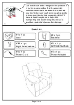 Preview for 2 page of Furniture of America CM6314CH Assembly Instructions