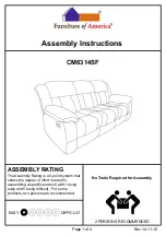 Preview for 1 page of Furniture of America CM6314SF Assembly Instructions