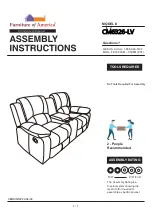 Preview for 1 page of Furniture of America CM6326-LV Assembly Instructions Manual