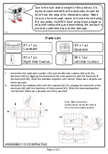 Предварительный просмотр 2 страницы Furniture of America CM6327LV Assembly Instructions