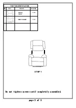 Preview for 2 page of Furniture of America CM6555C Assembly Instructions Manual