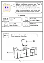 Preview for 3 page of Furniture of America CM6556L-CT Assembly Instructions