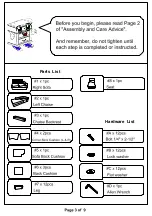 Preview for 3 page of Furniture of America CM6591 Assembly Instructions Manual