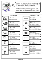 Preview for 3 page of Furniture of America CM6594-LV Assembly Instructions Manual
