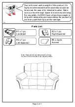 Preview for 2 page of Furniture of America CM6718-L Assembly Instructions