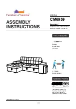 Preview for 1 page of Furniture of America CM6959 Assembly Instructions Manual