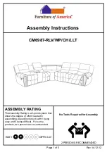 Furniture of America CM6987-RLV Assembly Instructions preview