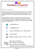 Preview for 2 page of Furniture of America CM7008EXQ Assembly Instructions Manual