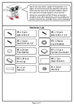 Preview for 4 page of Furniture of America CM7016 F Assembly Instructions Manual