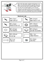 Preview for 4 page of Furniture of America CM7016CK-EK Assembly Instructions Manual