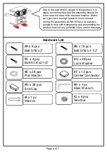 Preview for 4 page of Furniture of America CM7016Q Assembly Instructions Manual