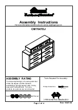 Preview for 1 page of Furniture of America CM7047DJ Assembly Instructions