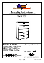 Preview for 1 page of Furniture of America CM7049C Assembly Instructions