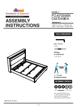 Preview for 1 page of Furniture of America CM7049EK Assembly Instructions Manual