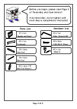 Предварительный просмотр 3 страницы Furniture of America CM7049Q Assembly Instructions