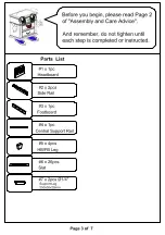 Preview for 3 page of Furniture of America CM7057CK Assembly Instructions Manual