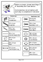 Preview for 3 page of Furniture of America CM7057F Assembly Instructions Manual