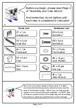 Preview for 3 page of Furniture of America CM7057T Assembly Instructions