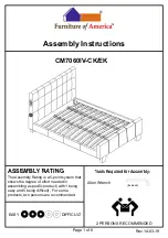 Preview for 1 page of Furniture of America CM7060IV-CK Assembly Instructions Manual